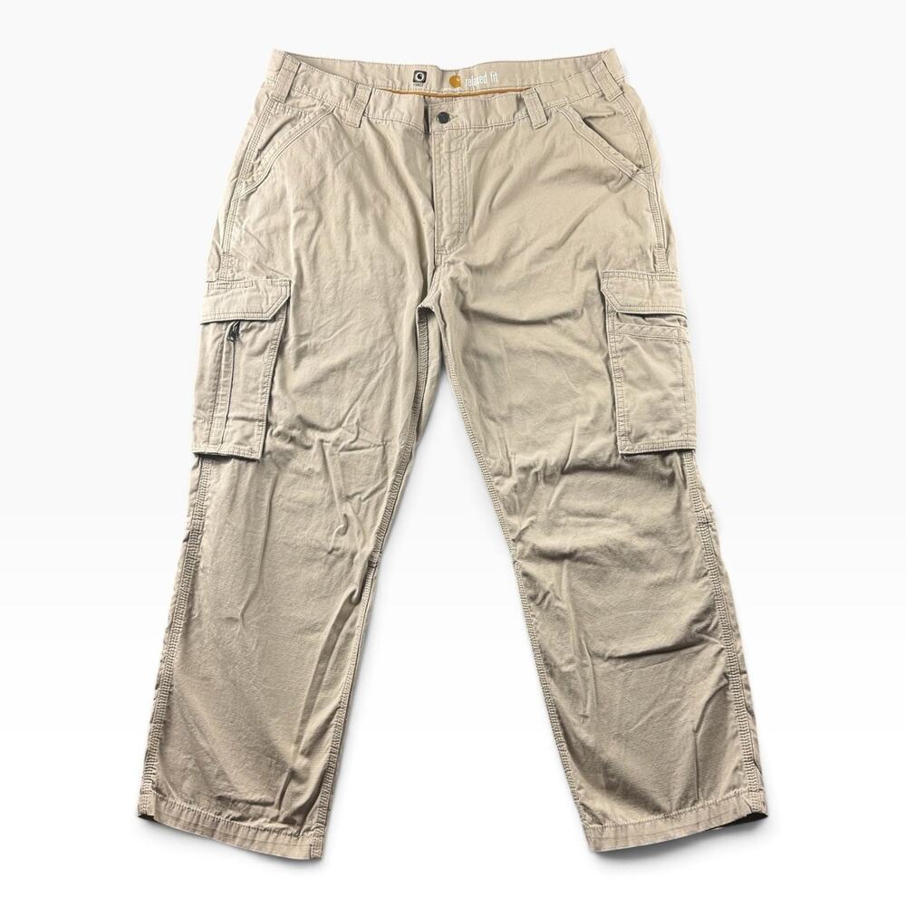 Carhartt Force Cargo Pants Mens 42x30 Relaxed Fit Ripstop Khaki 101482